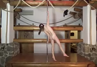 Ira Verber pole dances and strips at bottom adulthood with total nudity and closeups